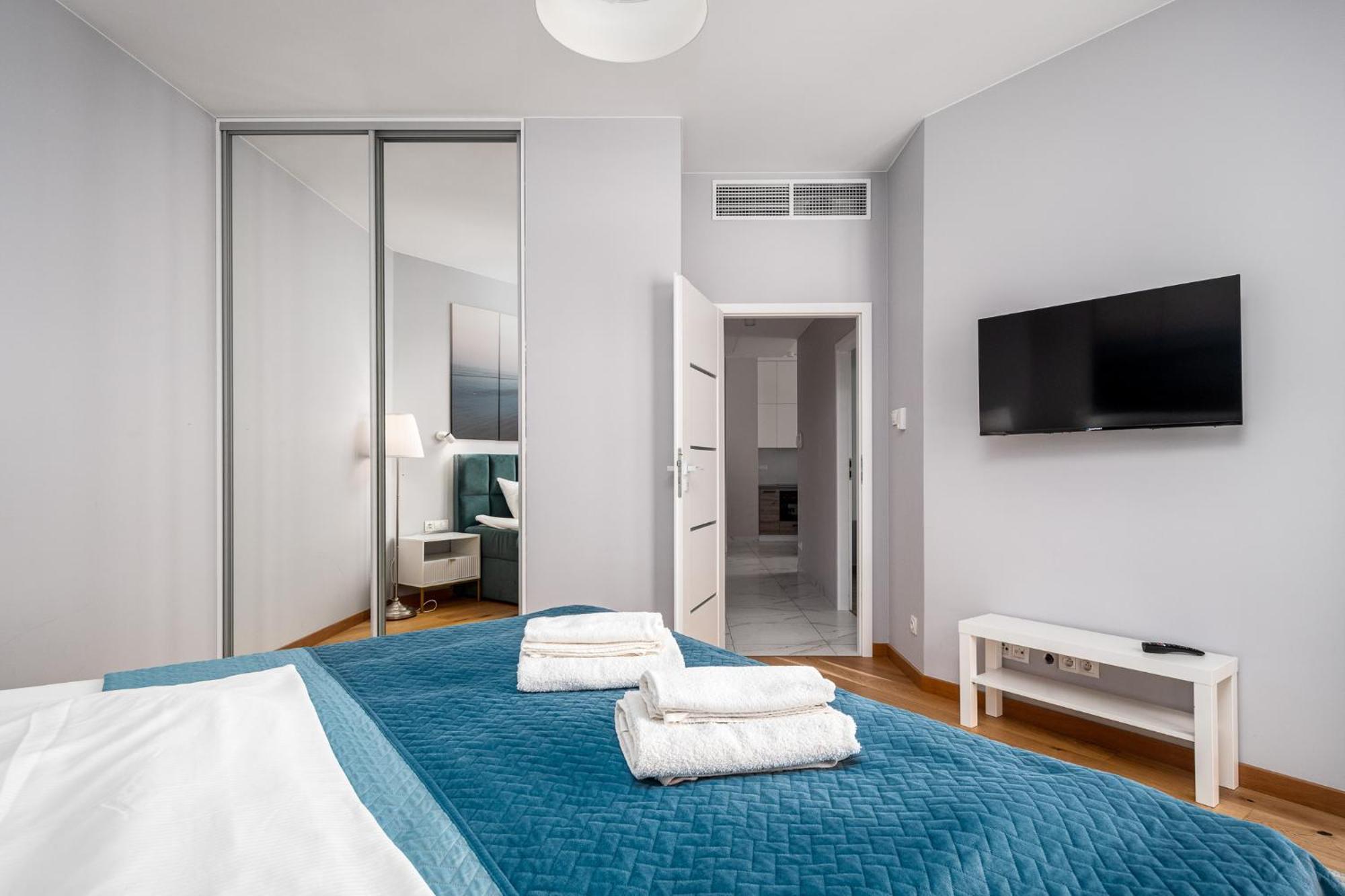 Kasprzaka 29 Wola Tower 3 Rooms, 80M2 16Th Floor, Free Garage By Perfect Apart ワルシャワ エクステリア 写真